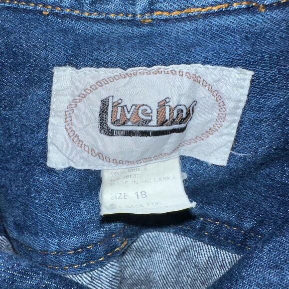 RARE Pristine Vintage Condition Kid’s Size 18 Live Ins Denim Jean Jacket - Picture 5 of 8